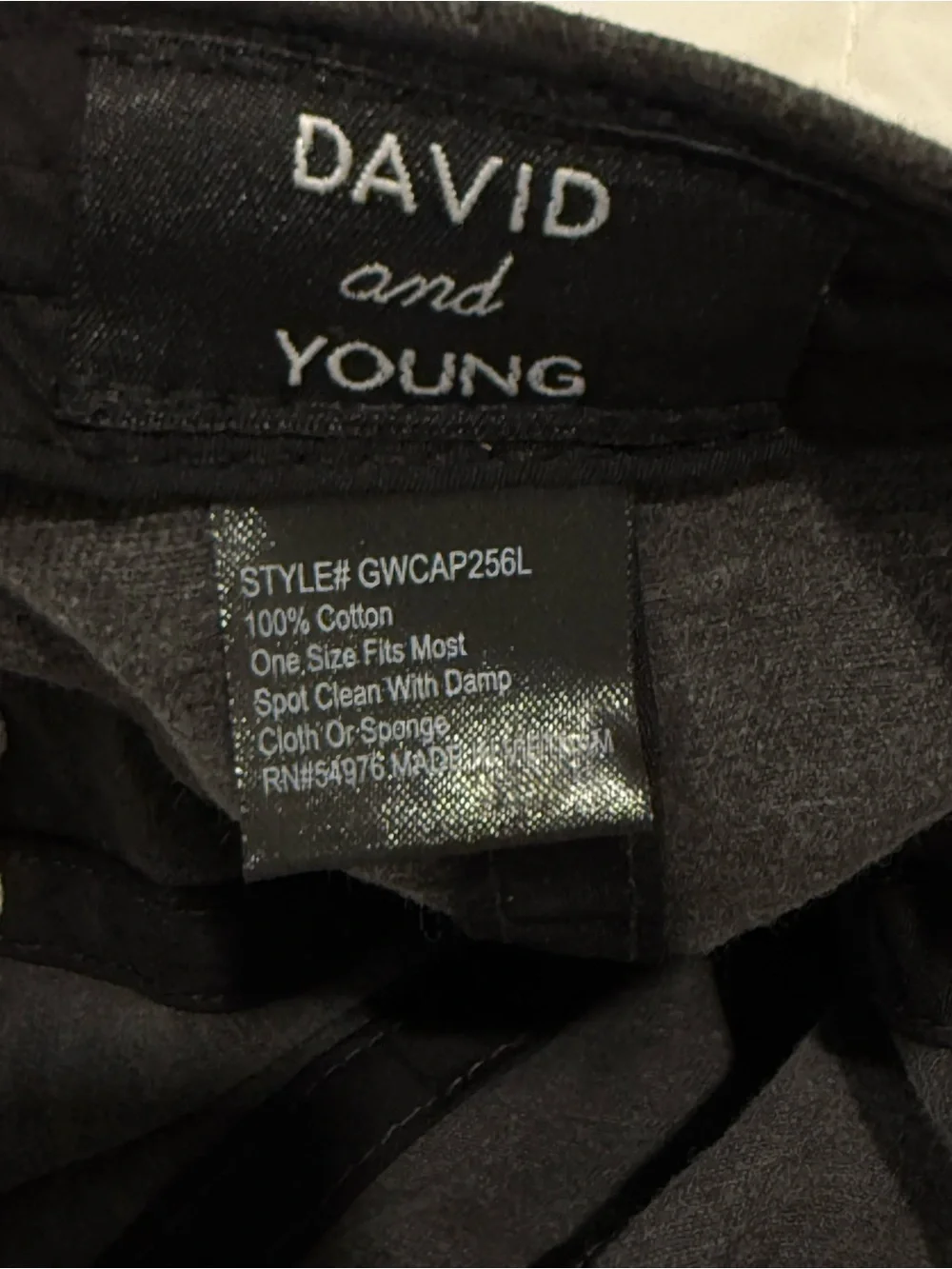 David & Young “Dog Mom” Baseball Hat in Charcoal